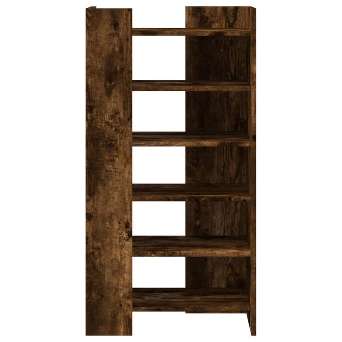 Armoire à chaussures chêne fumé 52x37,5x100cm bois d'ingénierie - Photo n°4