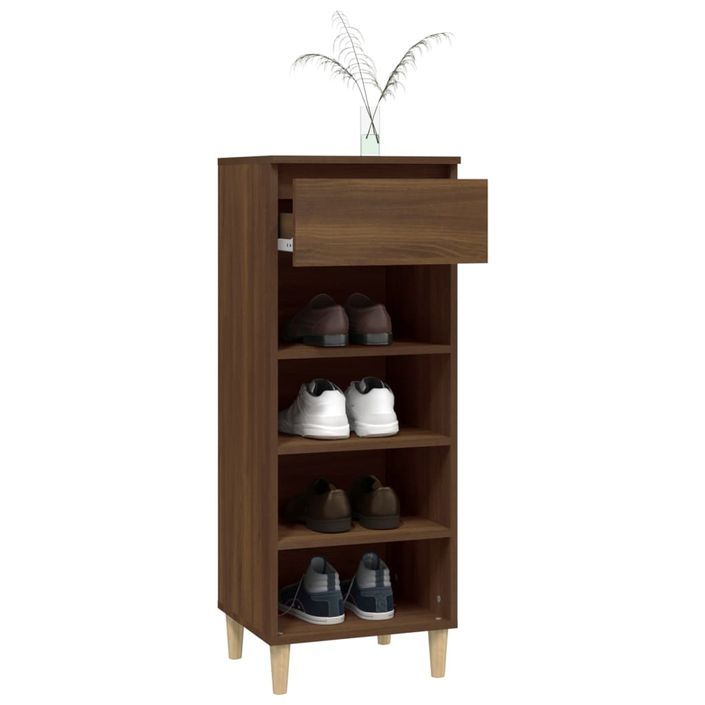 Armoire à chaussures Chêne marron 40x36x105cm Bois d'ingénierie - Photo n°7