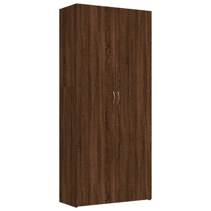 Armoire à chaussures Chêne marron 80x35,5x180cm Bois ingénierie - Photo n°1