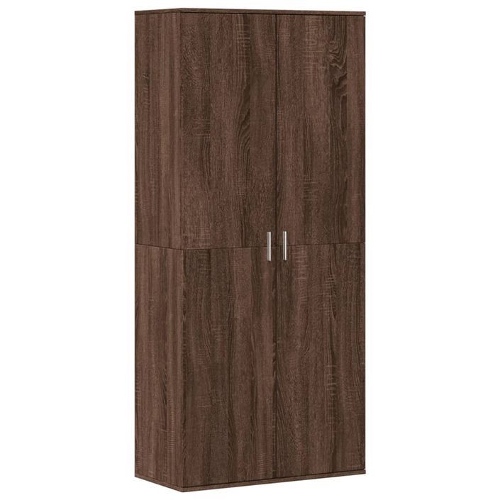 Armoire à chaussures chêne marron 80x39x178cm bois d'ingénierie - Photo n°1