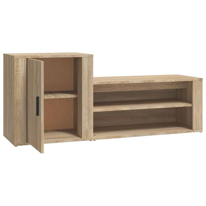 Armoire à chaussures Chêne sonoma 130x35x54cm Bois d'ingénierie - Photo n°6