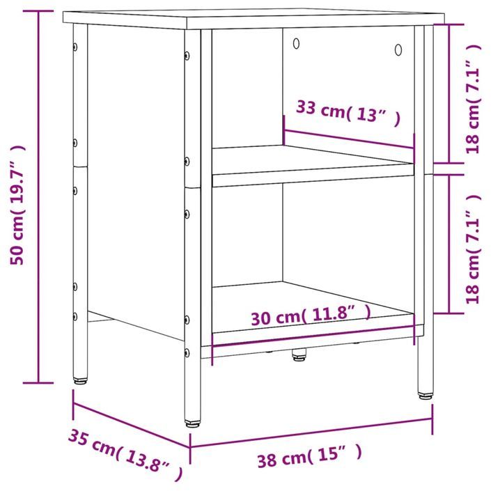 Armoire à chaussures chêne sonoma 38x35x50 cm bois d'ingénierie - Photo n°9