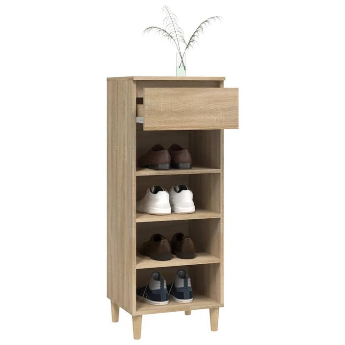 Armoire à chaussures Chêne sonoma 40x36x105cm Bois d'ingénierie - Photo n°7