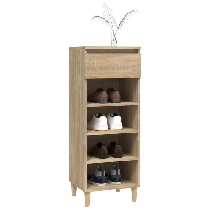 Armoire à chaussures Chêne sonoma 40x36x105cm Bois d'ingénierie - Photo n°8