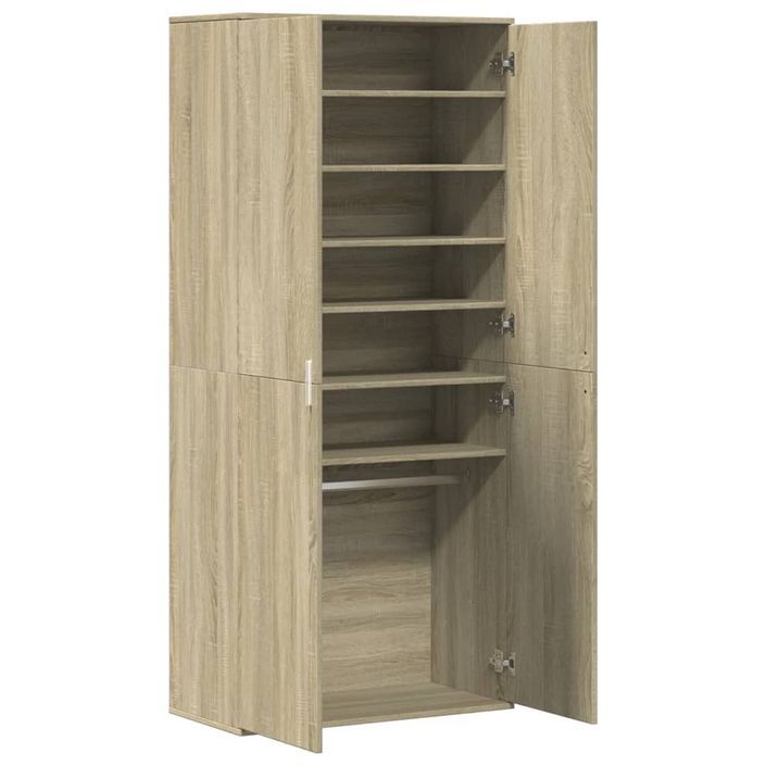 Armoire à chaussures Chêne sonoma 80x39x178cm Bois d'ingénierie - Photo n°7