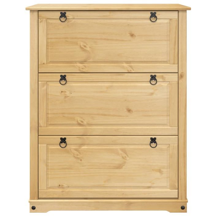 Armoire à chaussures Corona 99x32x124,5 cm bois de pin massif - Photo n°4