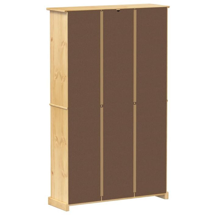 Armoire à chaussures Corona 99x32x163,5 cm bois de pin massif - Photo n°6