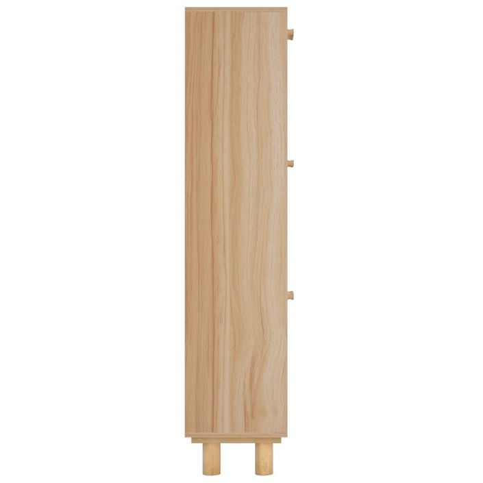 Armoire à chaussures en bois er rotin Viba L 52 x H 115 cm - Style tendance - Photo n°4