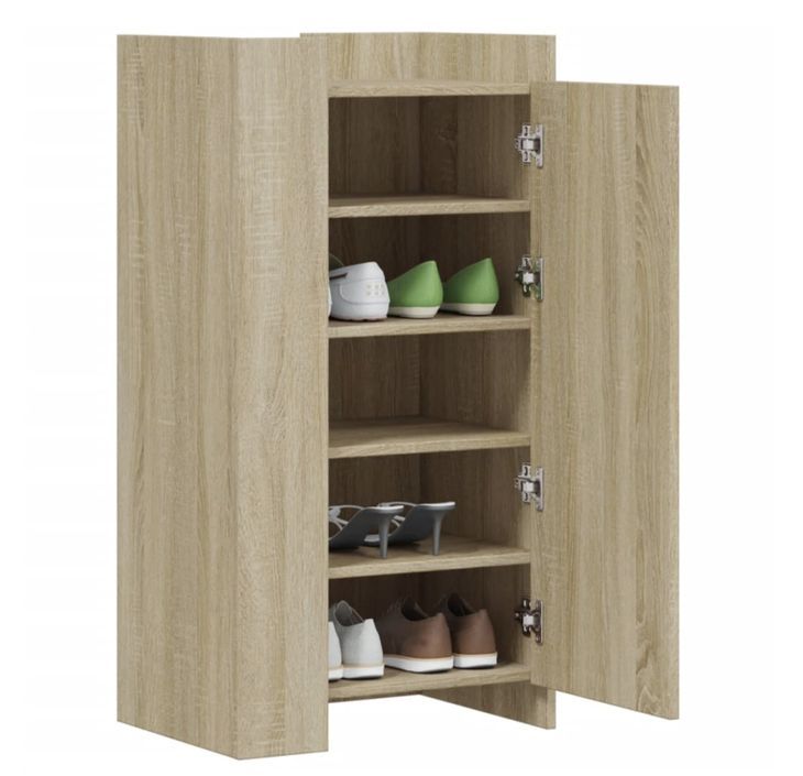 Armoire à chaussures en bois Lika L 52 x P 37.5 x H 100 cm - Compacte et moderne - Photo n°9