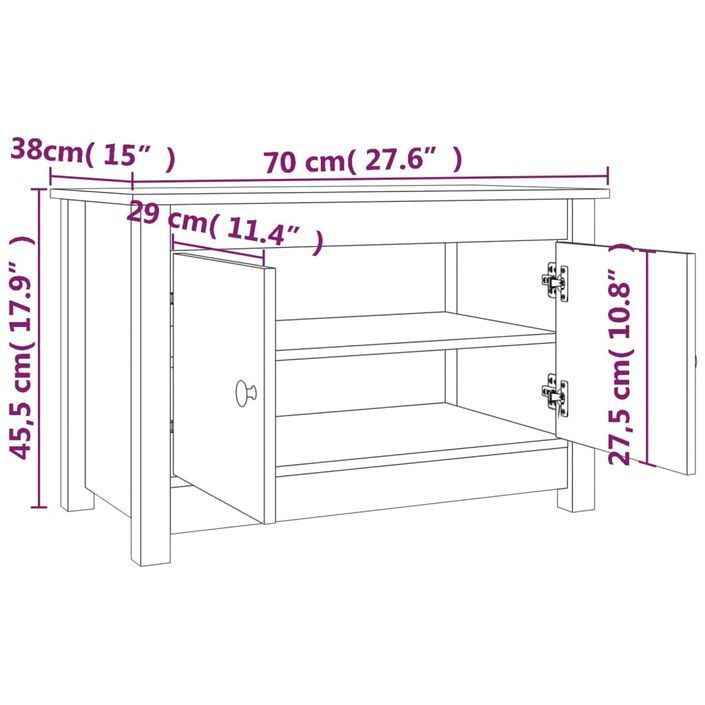 Armoire à chaussures en bois massif Klouda – Élégant et fonctionnel - Photo n°6