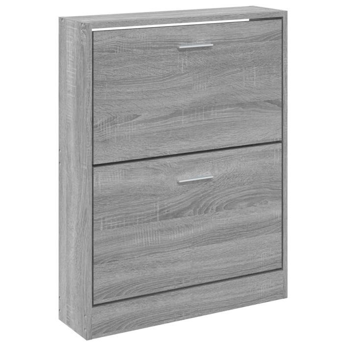 Armoire à chaussures en bois Puerto L 59 x H 81 x P 17 cm – 2 portes rabattables - Photo n°4