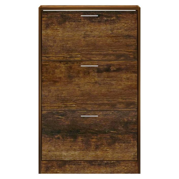 Armoire à chaussures en bois Puerto L 63 x H 103 x P 24 cm – 3 portes rabattables - Photo n°4