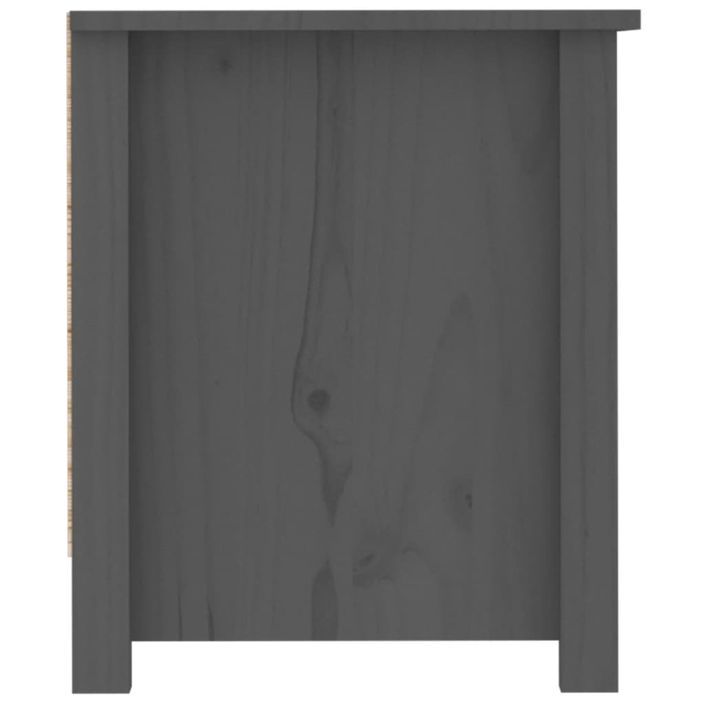 Armoire à chaussures Gris 110x38x45,5 cm Bois de pin massif - Photo n°5