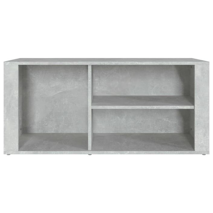 Armoire à chaussures Gris béton 100x35x45 cm Bois d'ingénierie - Photo n°5