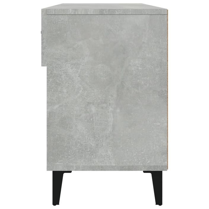 Armoire à chaussures Gris béton 102x35x55 cm Bois d'ingénierie - Photo n°8