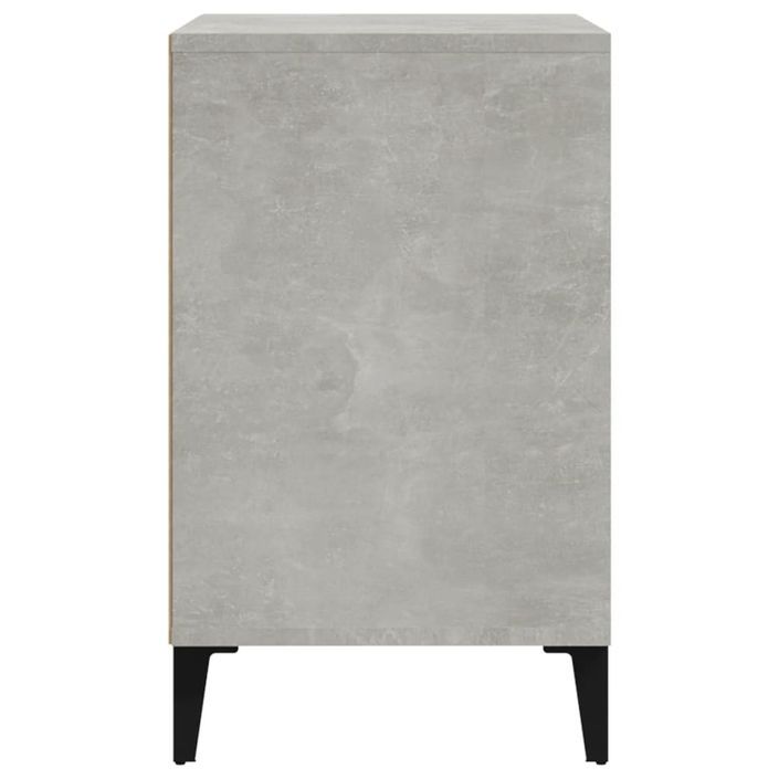 Armoire à chaussures Gris béton 102x36x60 cm Bois d'ingénierie - Photo n°4