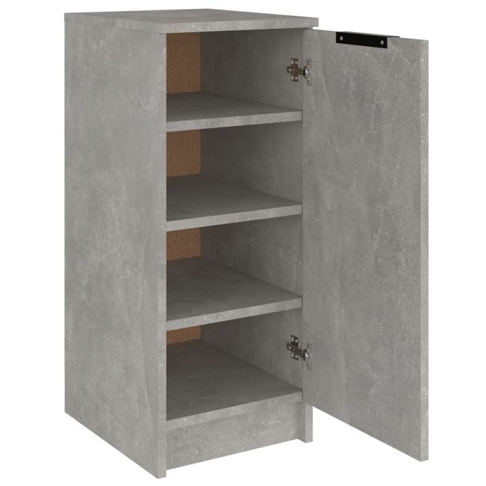 Armoire à chaussures Gris béton 30x35x70 cm Bois d'ingénierie - Photo n°6