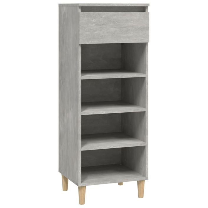 Armoire à chaussures Gris béton 40x36x105 cm Bois d'ingénierie - Photo n°1