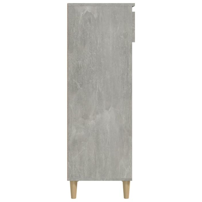 Armoire à chaussures Gris béton 40x36x105 cm Bois d'ingénierie - Photo n°5