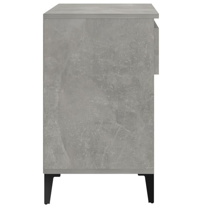 Armoire à chaussures Gris béton 70x36x60 cm Bois d'ingénierie - Photo n°8