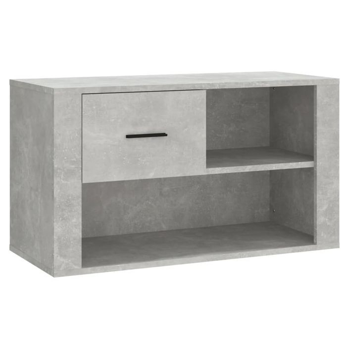 Armoire à chaussures Gris béton 80x35x45 cm Bois d'ingénierie - Photo n°1