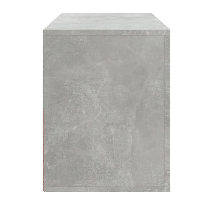 Armoire à chaussures Gris béton 80x35x45 cm Bois d'ingénierie - Photo n°6