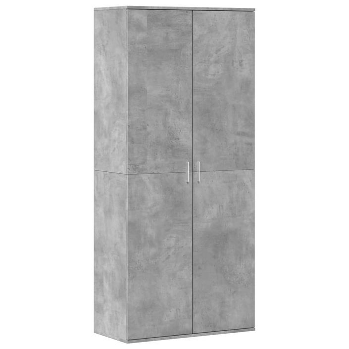 Armoire à chaussures Gris béton 80x39x178 cm Bois d'ingénierie - Photo n°1