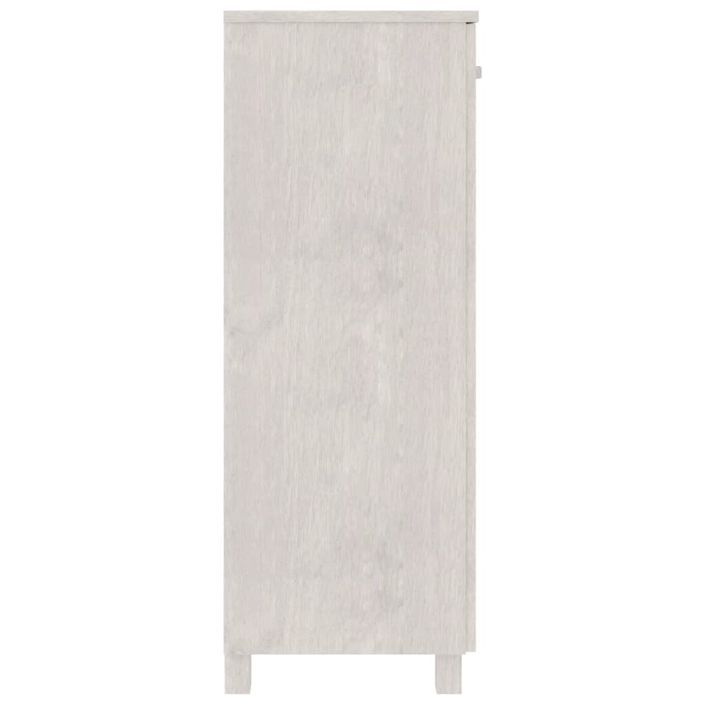 Armoire à chaussures HAMAR Blanc 85x40x108 cm Bois de pin - Photo n°4