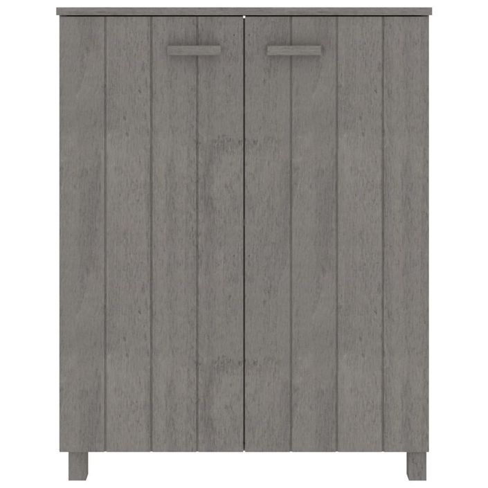 Armoire à chaussures HAMAR Gris clair 85x40x108 cm Pin massif - Photo n°3