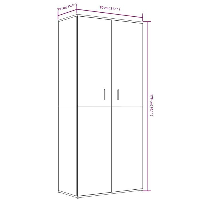 Armoire à chaussures multifonction avec petite penderie H 178 cm – Élégance et praticité - Photo n°11