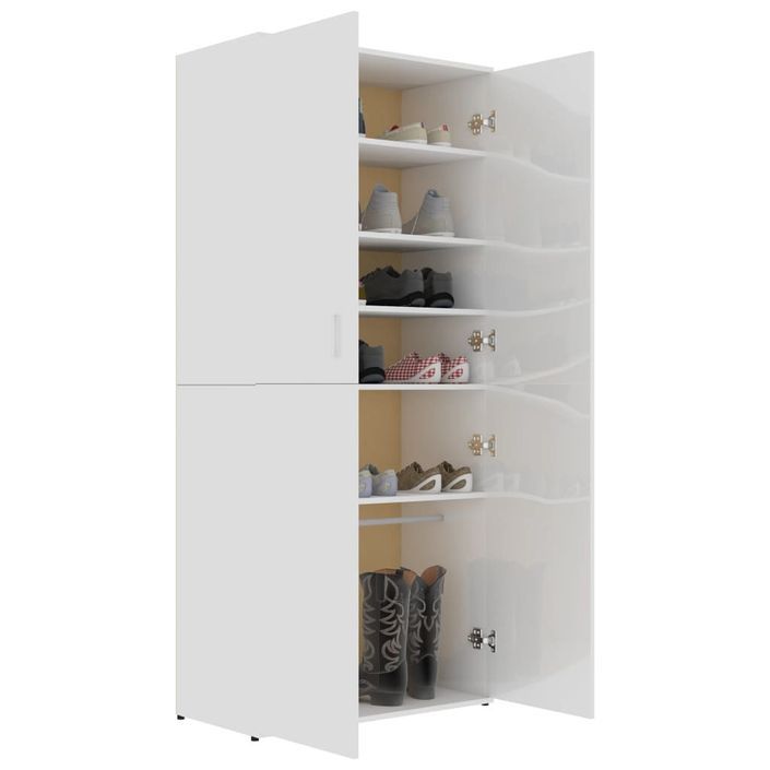 Armoire à chaussures multifonction avec petite penderie H 178 cm – Élégance et praticité - Photo n°1