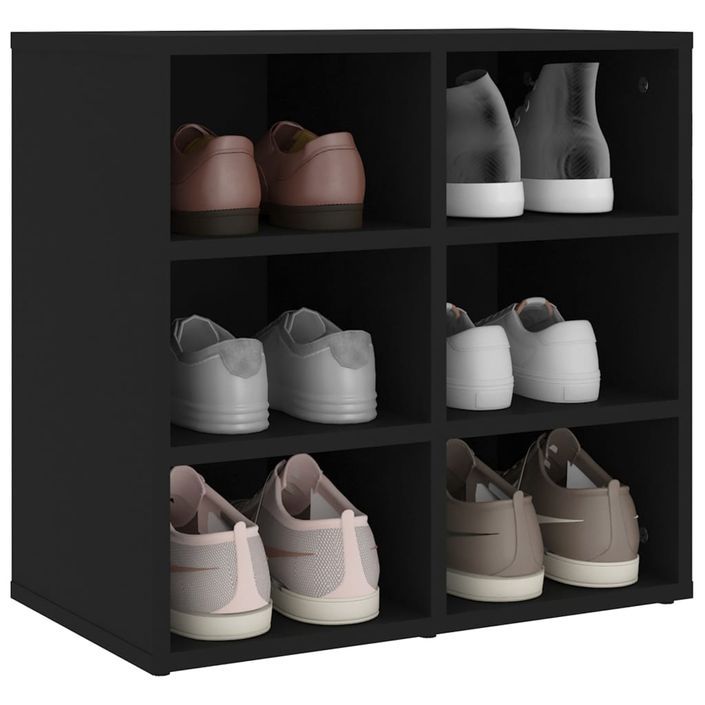 Armoire à chaussures noir 52,5x30x50 cm - Photo n°4