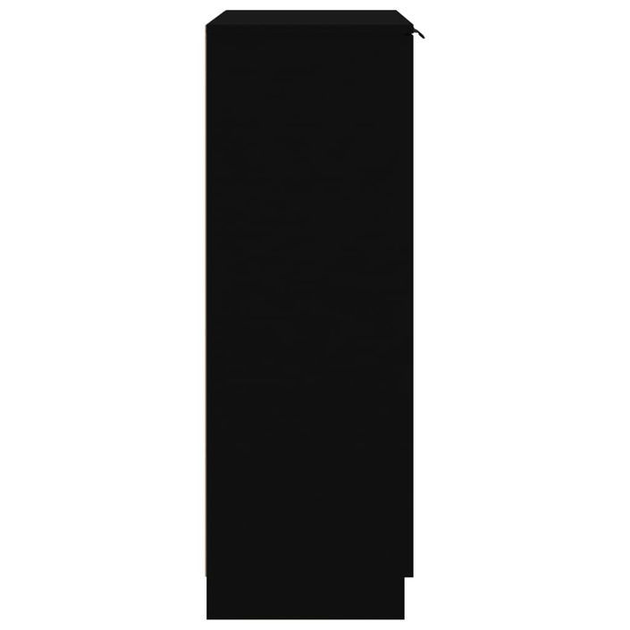 Armoire à chaussures noir 59x35x100 cm bois d'ingénierie - Photo n°7