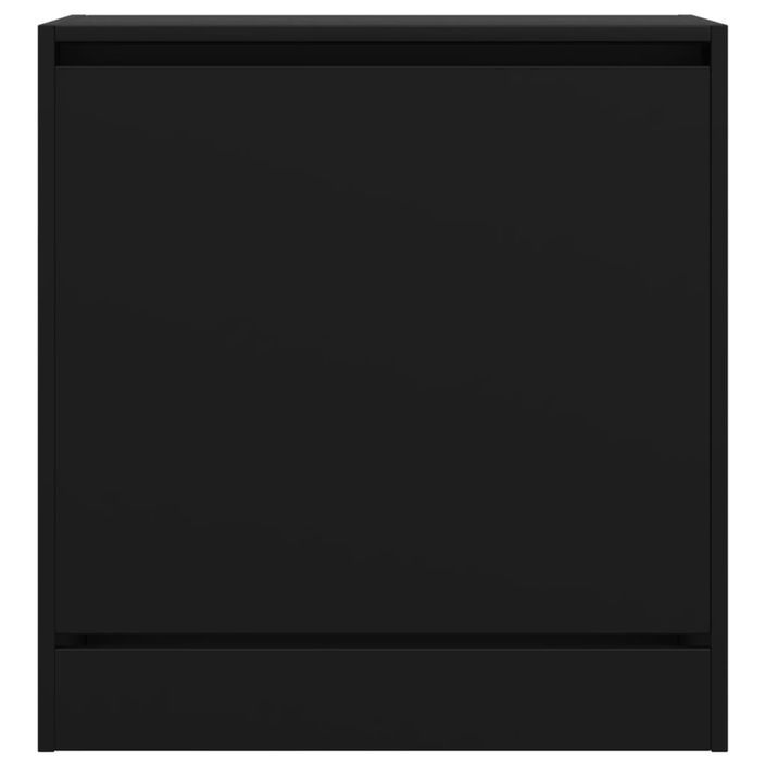 Armoire à chaussures noir 60x34x63,5 cm bois d'ingénierie - Photo n°5