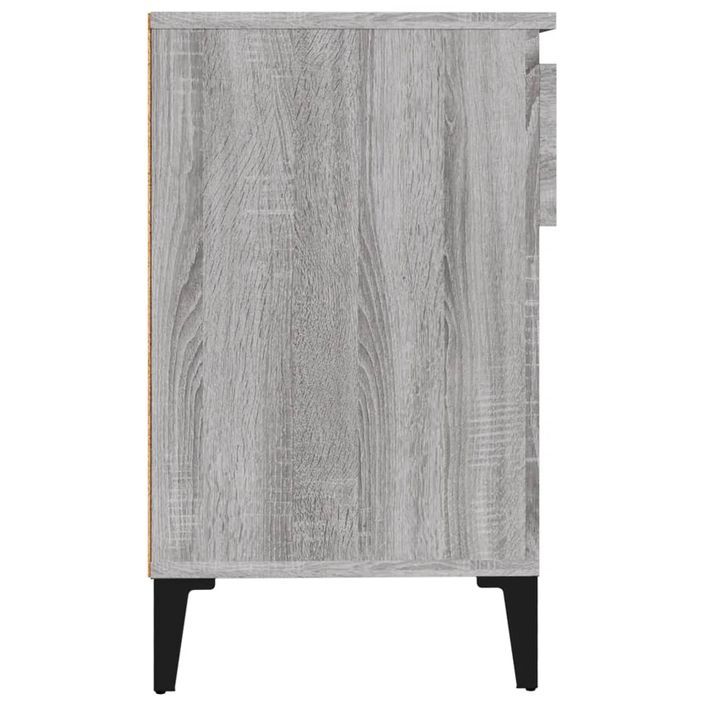 Armoire à chaussures Sonoma gris 102x36x60 cm Bois d'ingénierie - Photo n°8