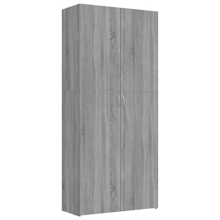 Armoire à chaussures Sonoma gris 80x35,5x180 cm Bois ingénierie - Photo n°1