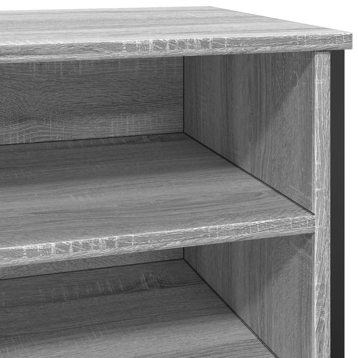 Armoire à chaussures sonoma gris 80x38x78 cm bois d'ingénierie - Photo n°7