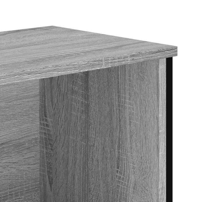 Armoire à chaussures sonoma gris 90x38x45,5cm bois d'ingénierie - Photo n°7