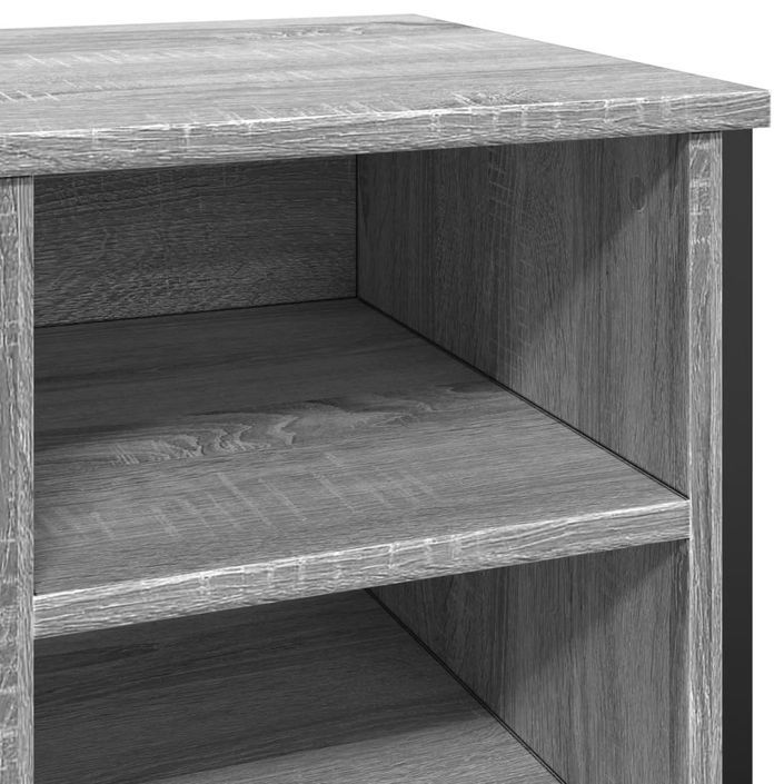 Armoire à chaussures sonoma gris 90x38x61,5cm bois d'ingénierie - Photo n°7