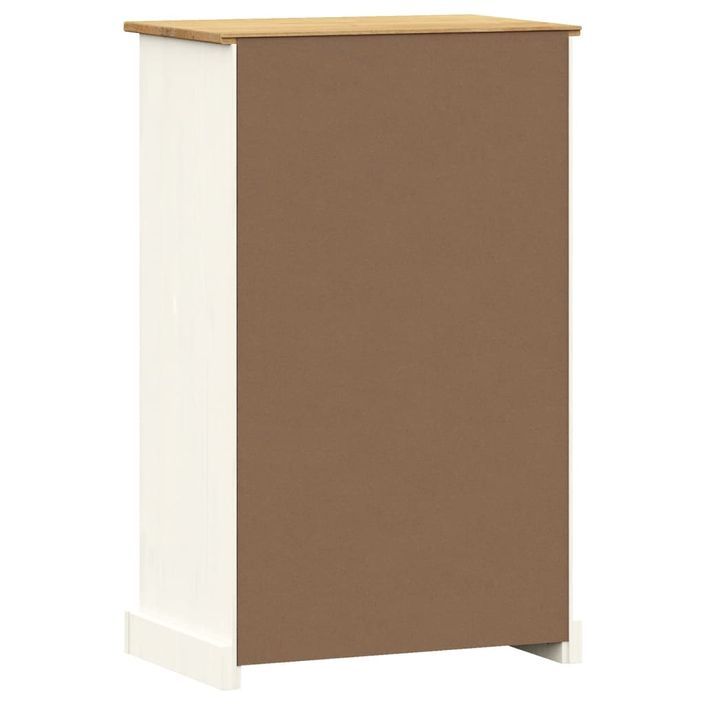 Armoire à chaussures VIGO 60x35x96 cm blanc bois massif de pin - Photo n°7