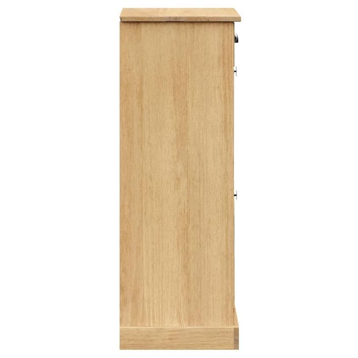 Armoire à chaussures VIGO 60x35x96 cm bois massif de pin - Photo n°6