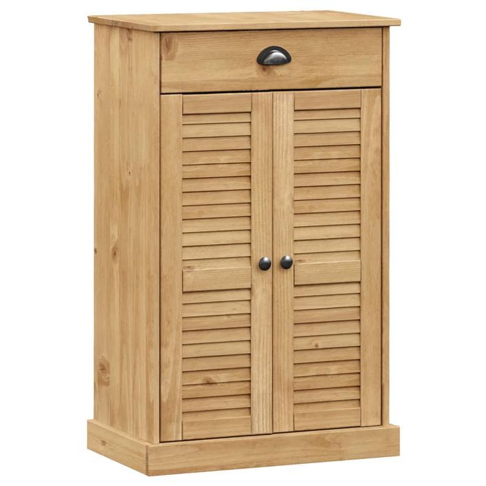 Armoire à chaussures VIGO 60x35x96 cm bois massif de pin - Photo n°1