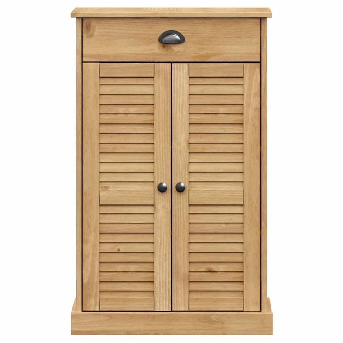 Armoire à chaussures VIGO 60x35x96 cm bois massif de pin - Photo n°4