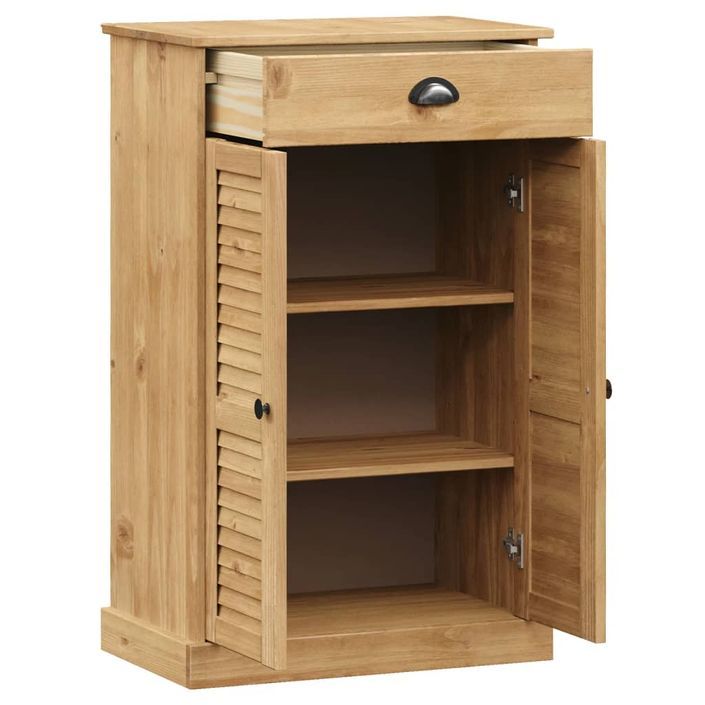 Armoire à chaussures VIGO 60x35x96 cm bois massif de pin - Photo n°5