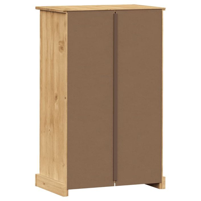 Armoire à chaussures VIGO 60x35x96 cm bois massif de pin - Photo n°7