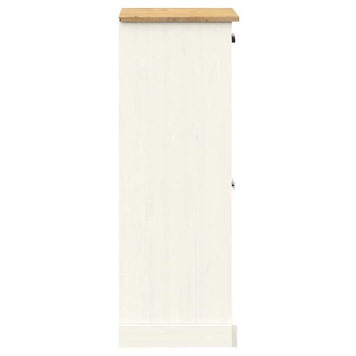 Armoire à chaussures VIGO blanc 60x35x96 cm bois massif de pin - Photo n°6