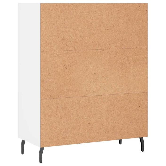 Armoire à étagères blanc 69,5x32,5x90 cm bois d'ingénierie - Photo n°6