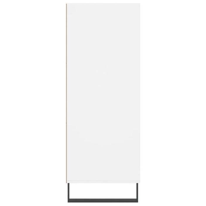 Armoire à étagères blanc 69,5x32,5x90 cm bois d'ingénierie - Photo n°5