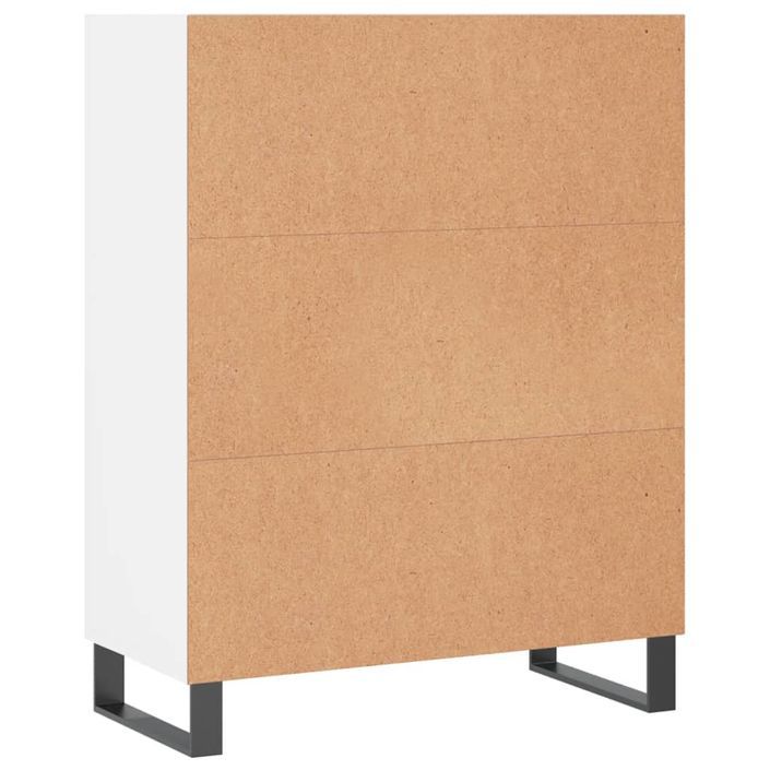 Armoire à étagères blanc 69,5x32,5x90 cm bois d'ingénierie - Photo n°6