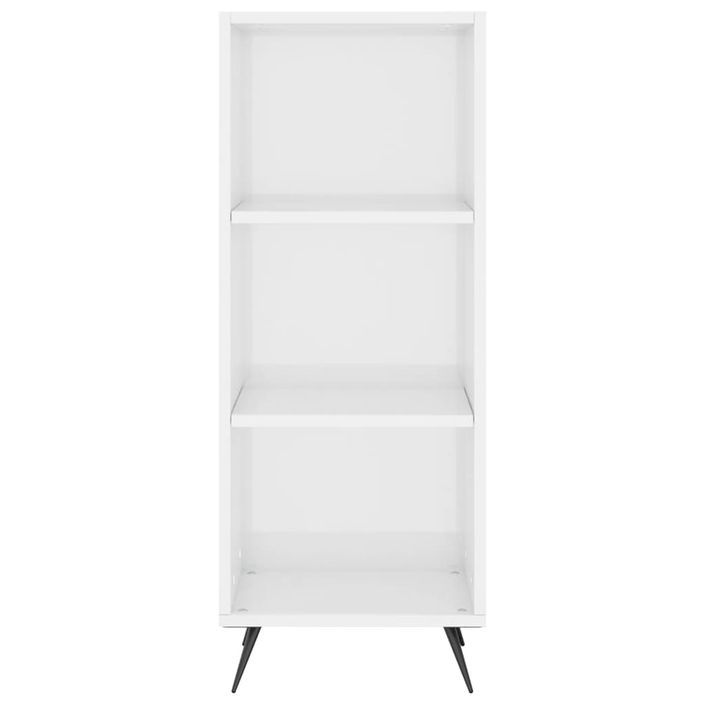 Armoire à étagères blanc brillant 34,5x32,5x90 cm - Photo n°4